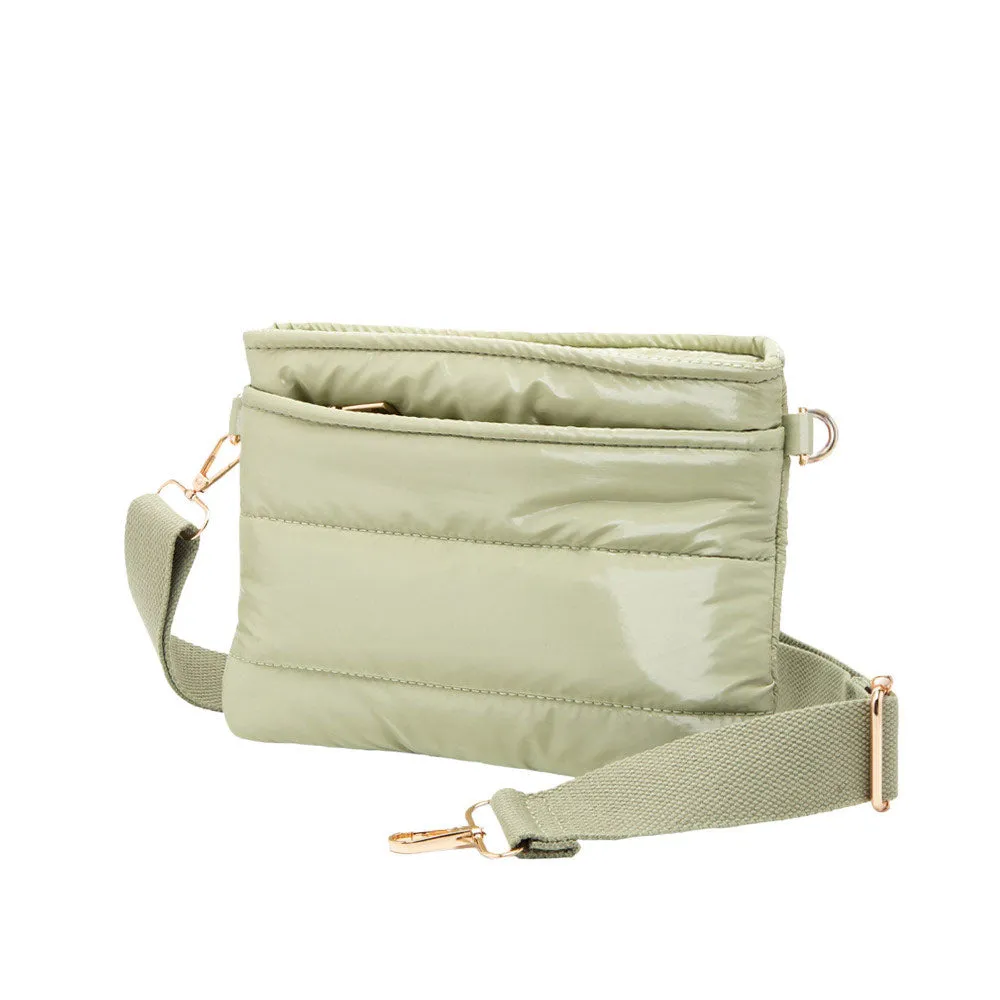 Solid Puffer Crossbody Bag