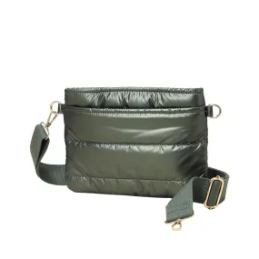 Solid Puffer Crossbody Bag