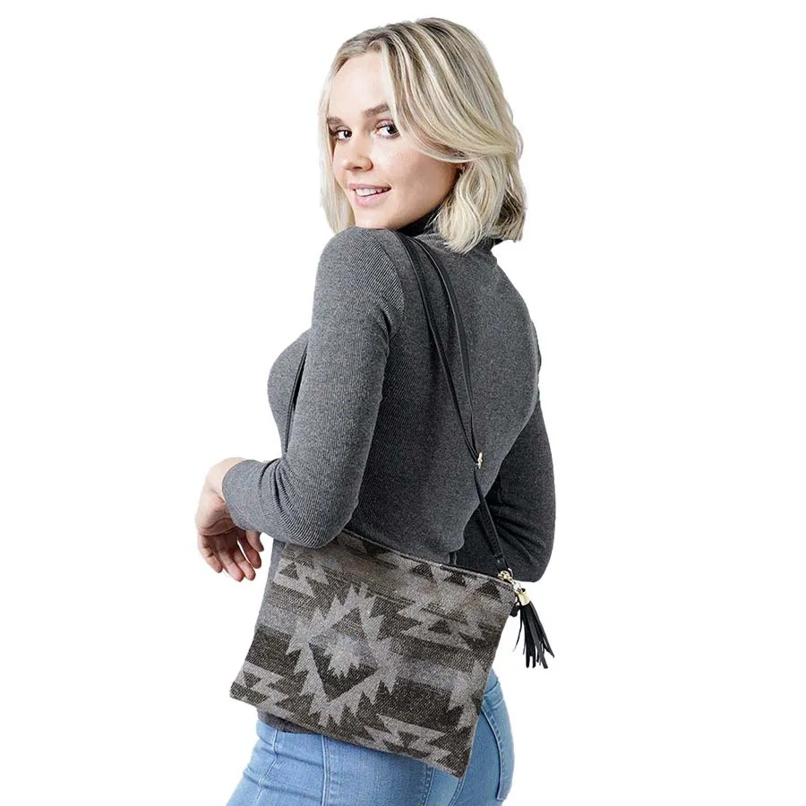 Western Print Crossbody Clutch Bag