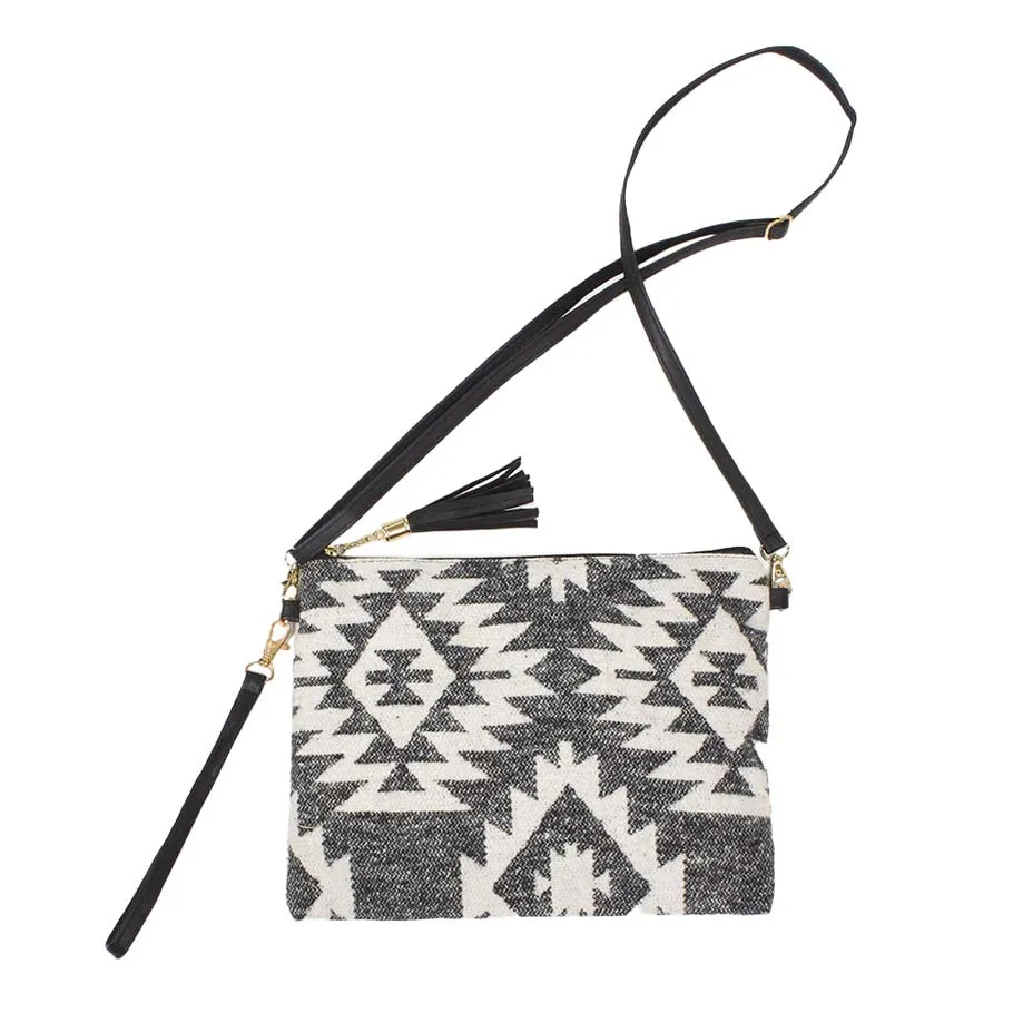 Western Print Crossbody Clutch Bag