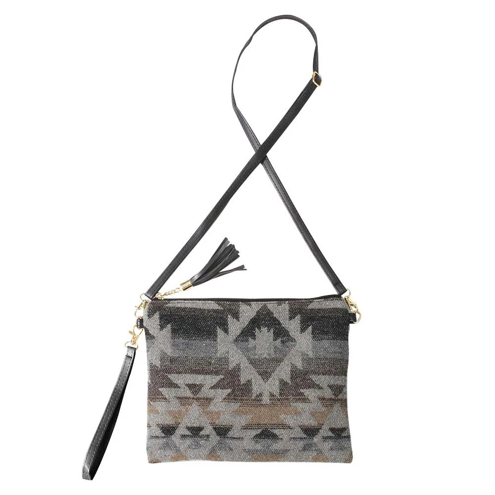 Western Print Crossbody Clutch Bag