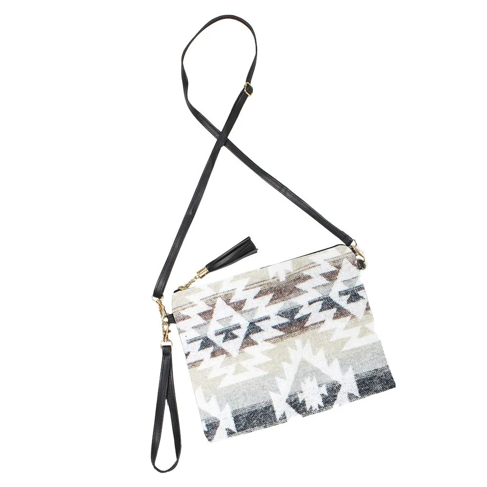 Western Print Crossbody Clutch Bag