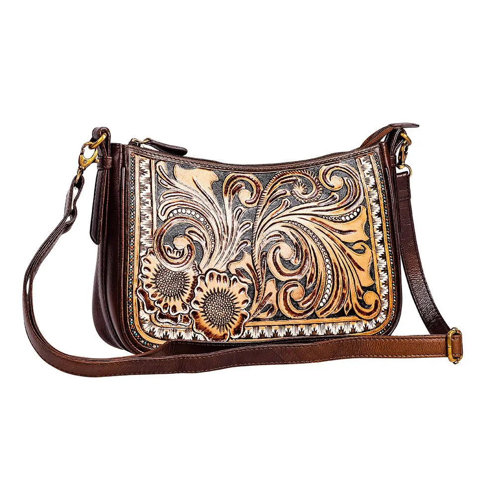 Whitley Way Hand-Tooled Bag