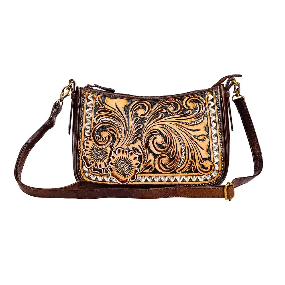 Whitley Way Hand-Tooled Bag